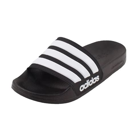 adidas cloudfoam badslipper grijs|adidas sandalen nl.